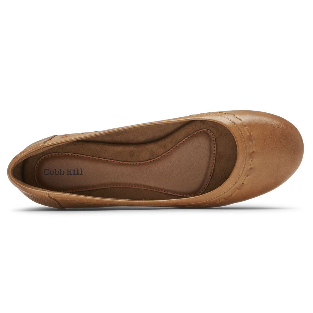 Rockport Singapore Womens Flats - Cobb Hill Maiika Ballet Brown - RG8265091